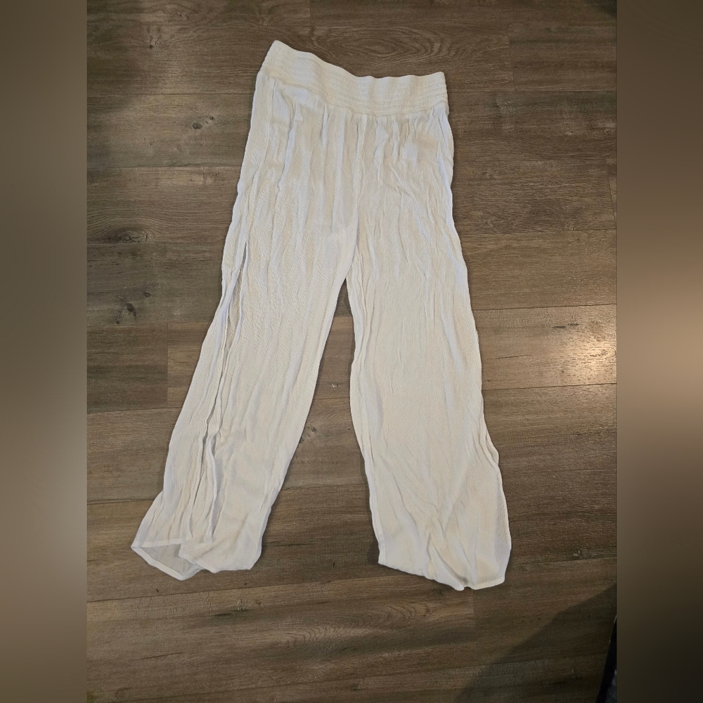 Shade & Shore White Wide Leg Pants Size L
